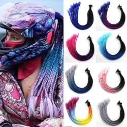 Queue de Cheval Tressée avec Ventouse pour Casque de Moto, 24 Pouces, pour Femme