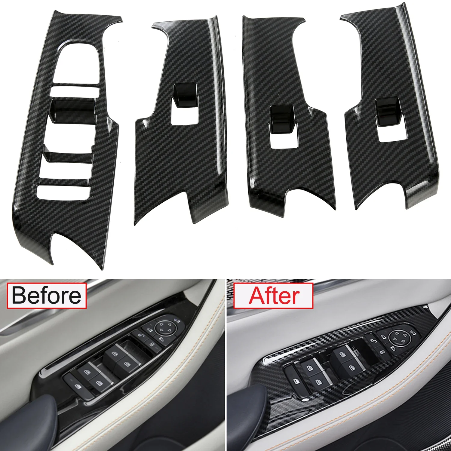 LHD! For BYD Song Plus DM-i EV / Sealion 6 / Seal U Champion Edition 2021-2025 Car Interior Door Window Lift Switch Cover Trim