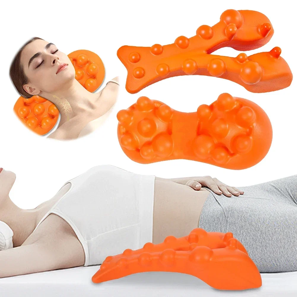 

Cervical Traction Device Ergonomic Trigger Point Massager Tool Portable Cervical Spine Massage Pillow for Men Women