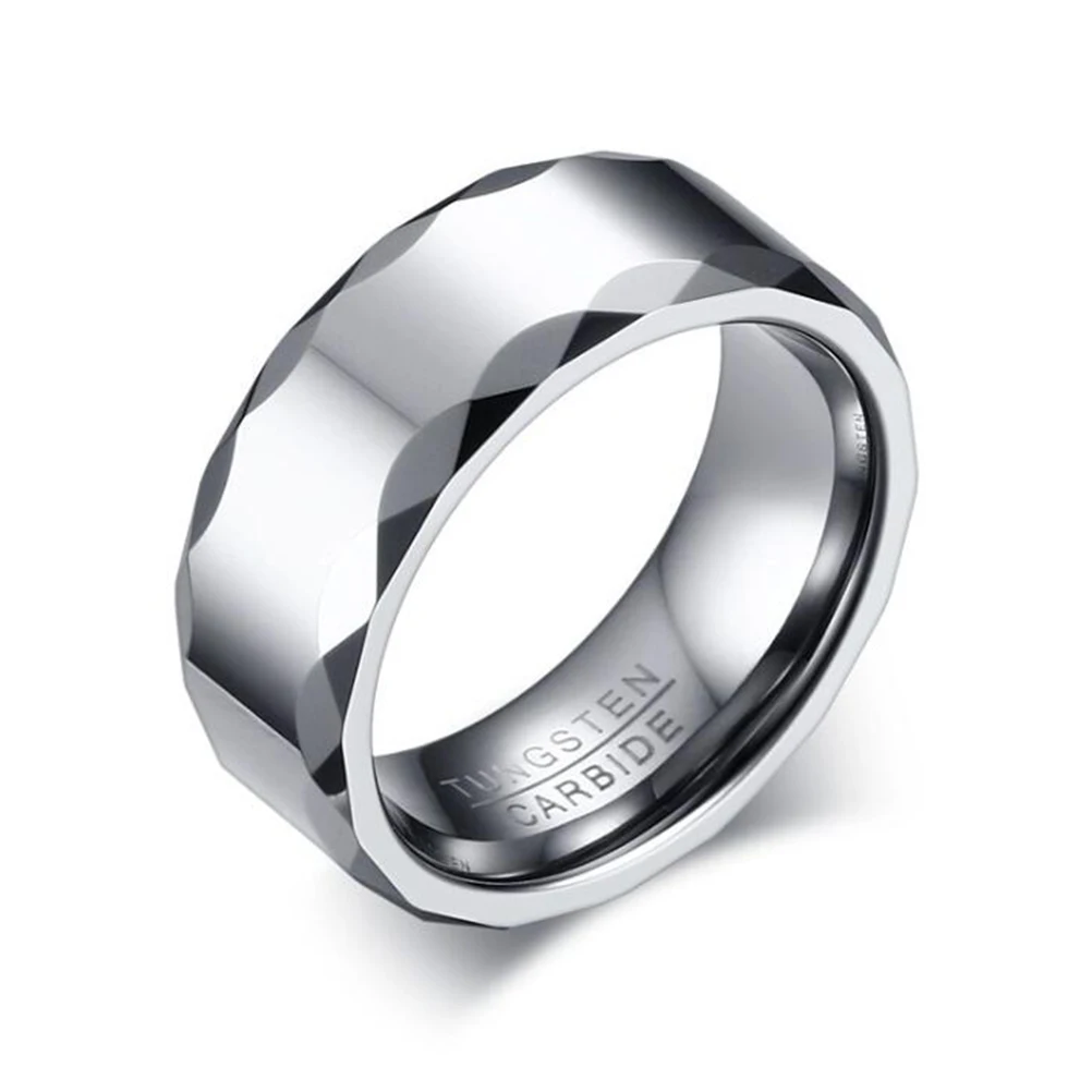 

Tungsten Steel Men's Ring Ringe Silber Herren Damen Frauen Rings Geformter Man The