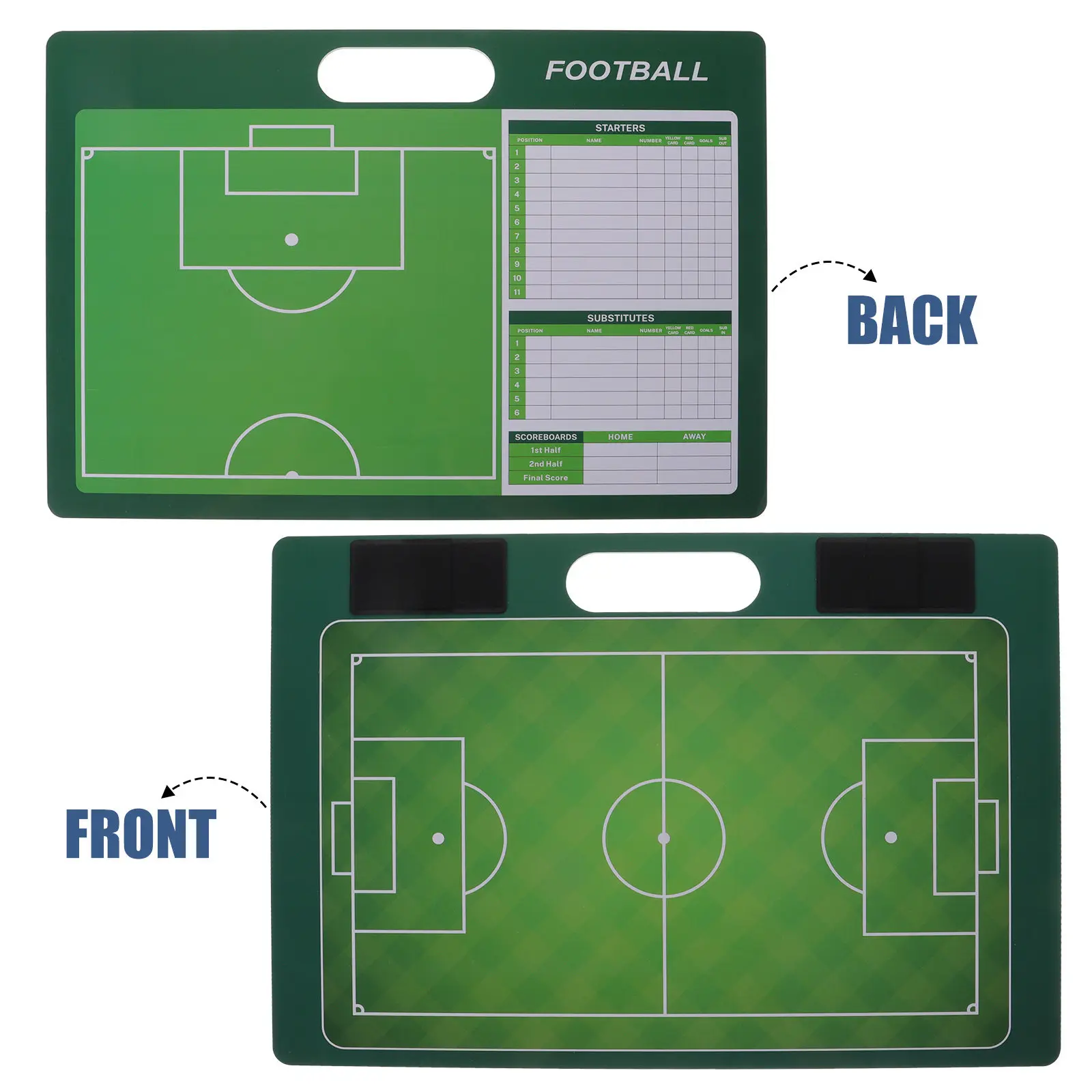 Sports Ball Coaching Board Made of Premium PVC Material Reusable Non-Bendable Rain Sweat Resistant Portable Design for Football