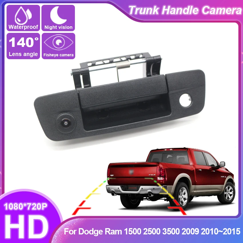 

Rear Trunk Handle with Parking Camera For Dodge Ram 1500 2500 3500 2009 2010~2015 Tailgate Reverse Backup Camera Rearview Image