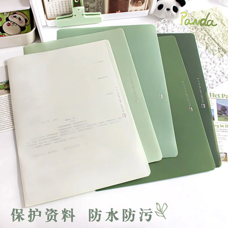 10 Pieces File Bag Plastic  A4 Paper Storage Folder  Transparent Portfolio Policy Briefcase with Label Waterproof File Bag