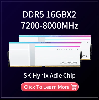 JUHOR mémoire Ram DDR5 RGB 16GB 6000MHz 6400MHz ordinateur de