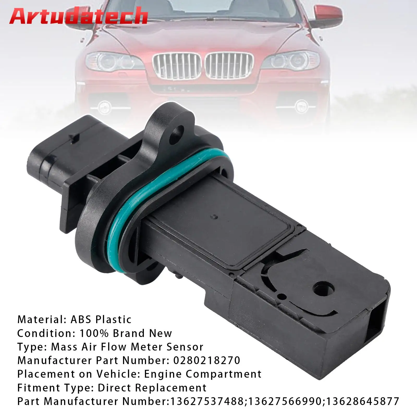 

Датчик массового расхода воздуха Artudatech для BMW F10 F11 F01 E60 E61 550i X5 4,4L 0280218270, автомобильные аксессуары
