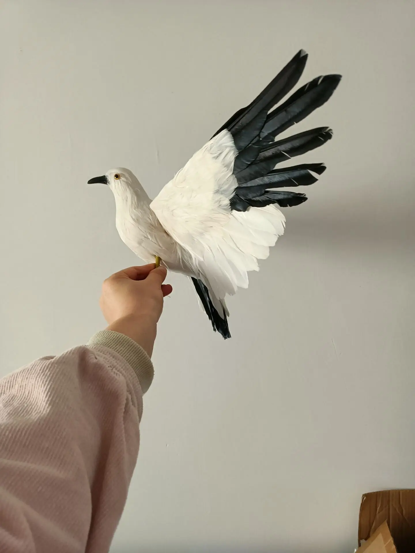 simulation foam and feather wings seagull model toy garden decoration gift about 30x60cm b2609