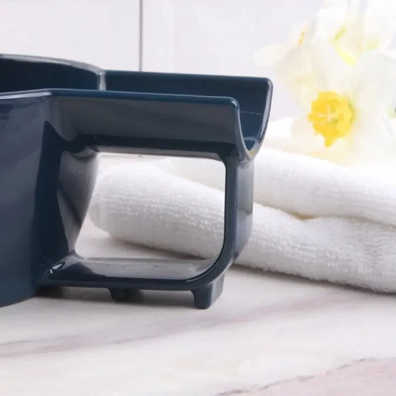 Dark Blue Color Plastic Shaving Bowl For Men Shaving Brush Yaqi High Quality