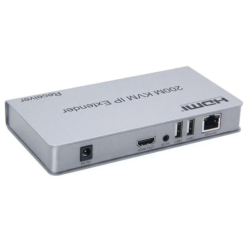 Imagem -03 - Extensor ip Hdmi de 200m Via Cabo Rj45 Cat6 Usb Kvm Hdmi Ethernet Extensor Transmissor de Vídeo Receptor Suporte Mouse e Teclado