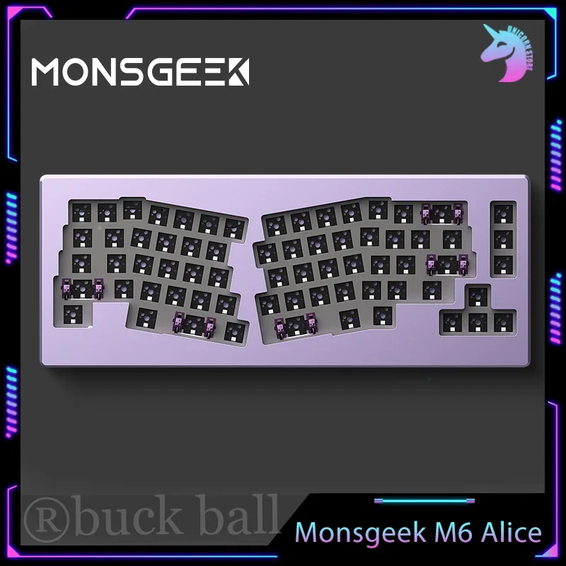 

Механическая клавиатура Monsgeek M6 Alice, комплект из алюминиевого сплава, проводная, наборы для клавиатуры, Rgb, горячая замена, набор для игровой клавиатуры на заказ