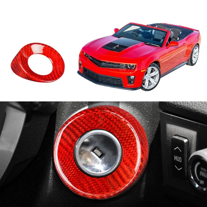 

A99F-для Camaro 2010-2015 углеродное волокно пусковой переключатель рамка ключа зажигания двигателя Start-Stop переключатель крышка рамки