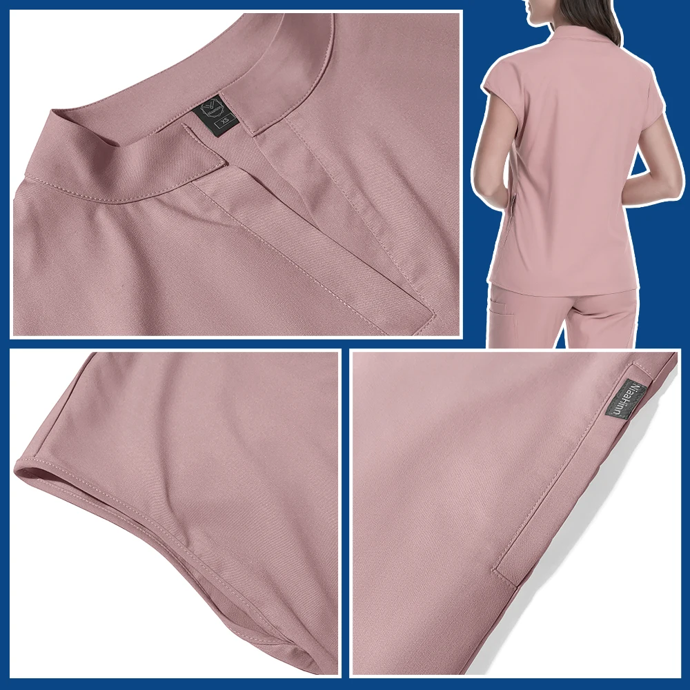 Uniforme de blouses médicales de haute qualité, accessoires d'infirmière, vêtements de travail pour clinique d'animaux de compagnie, uniformes d'anesthésiste multicolores pour femmes