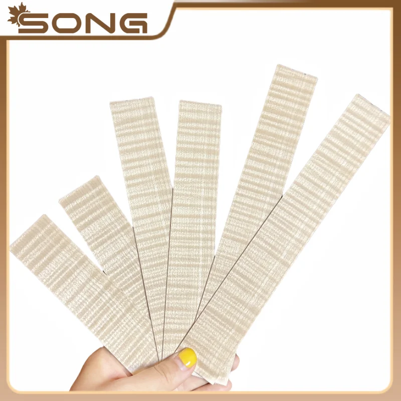 

3/6/9pcs European Flamed maple Violin Rib Side strip Maple Violin Rib Sides plate strip bar fiddler Repair Parts 400*34*1.5mm