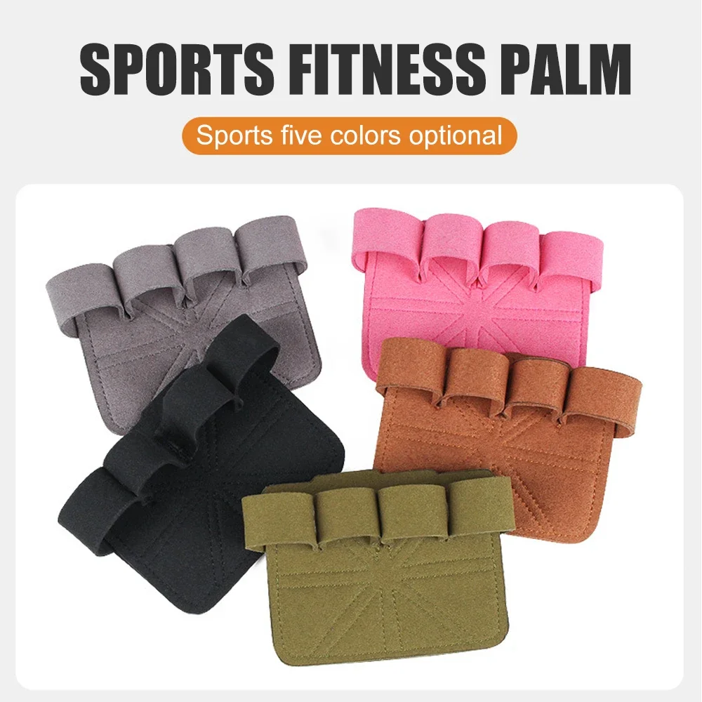 1Pair Workout Weight Lifting Fitness Gym Barehand Gloves, Rowing Non-Slip Callus Guard Padded Grip for Cross Training, Pull Up