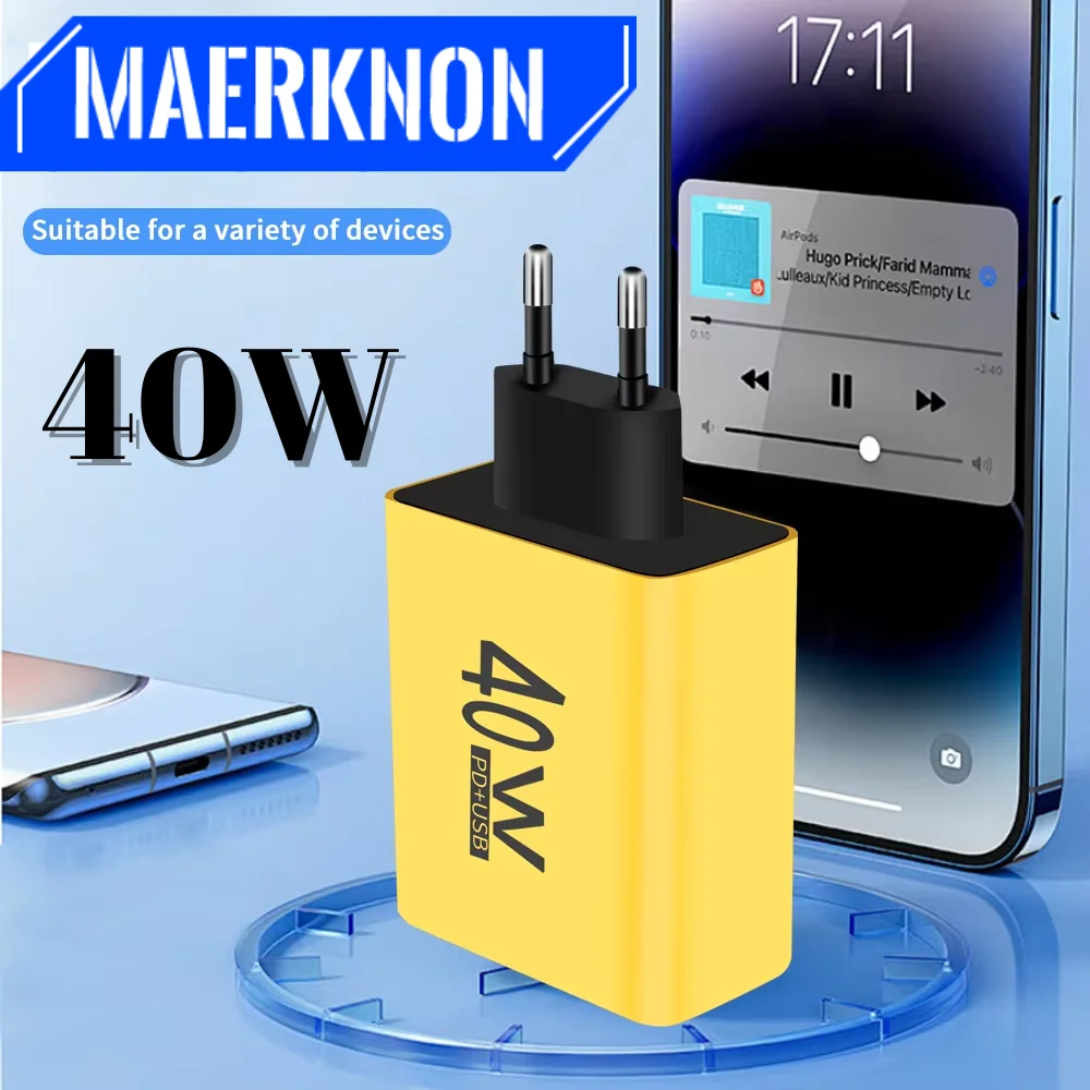 

Зарядное устройство USB типа C с вилкой европейского/американского стандарта, адаптер для быстрой зарядки PD для мобильного телефона для Xiaomi Huawei iPhone Samsung, настенное зарядное устройство с быстрой зарядкой