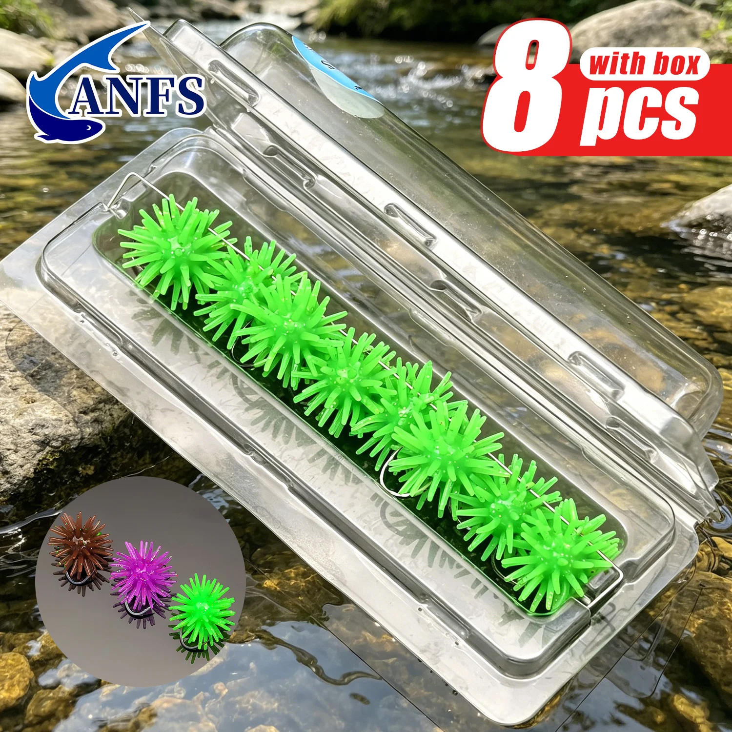 ANFS 8 leurres en forme d'ormeaux, leurres de champion, appâts souples pour la pêche au bar, leurres artificiels innovants pour eau douce et eau salée