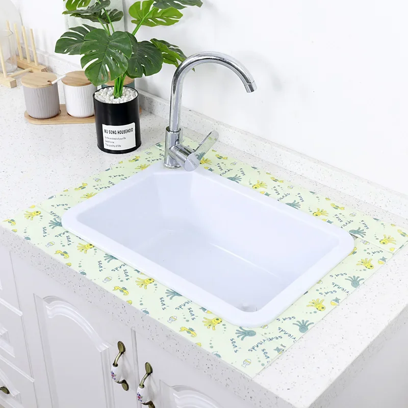 Waterproof sticker for sink anti condensation water self-adhesive moisture absorbing sticker for kitchen countertop