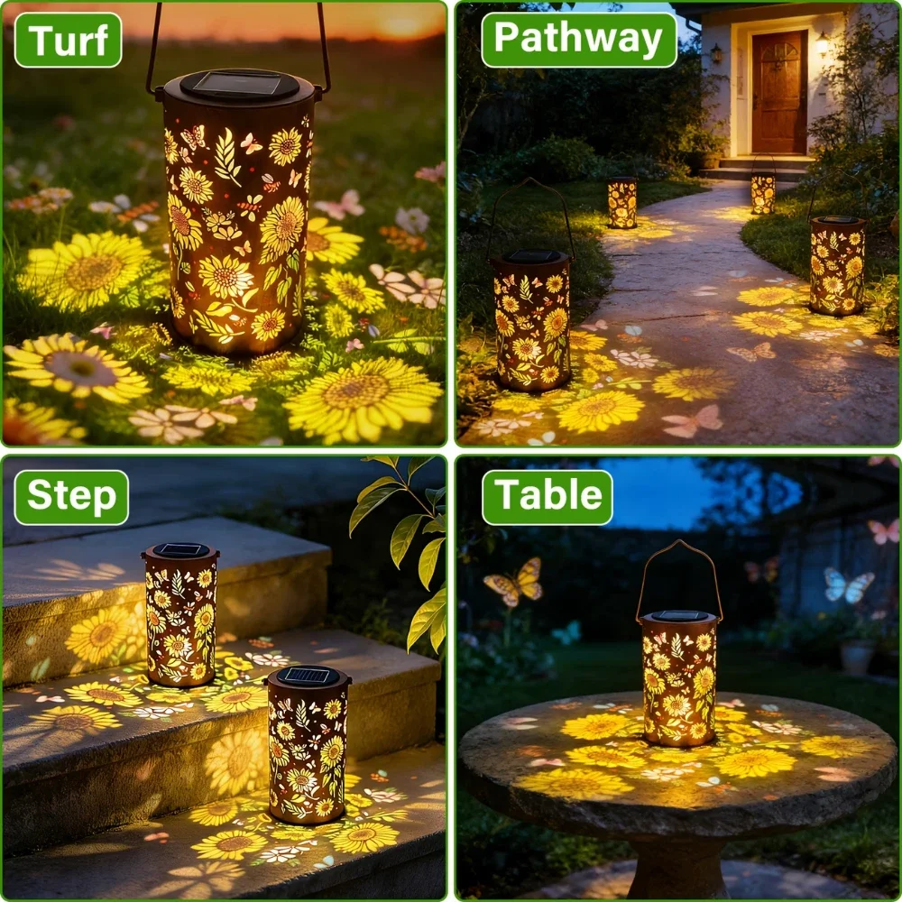 2 Buah Lentera Surya Bunga Mat - Home Security Yard Sign ulasan dan harga