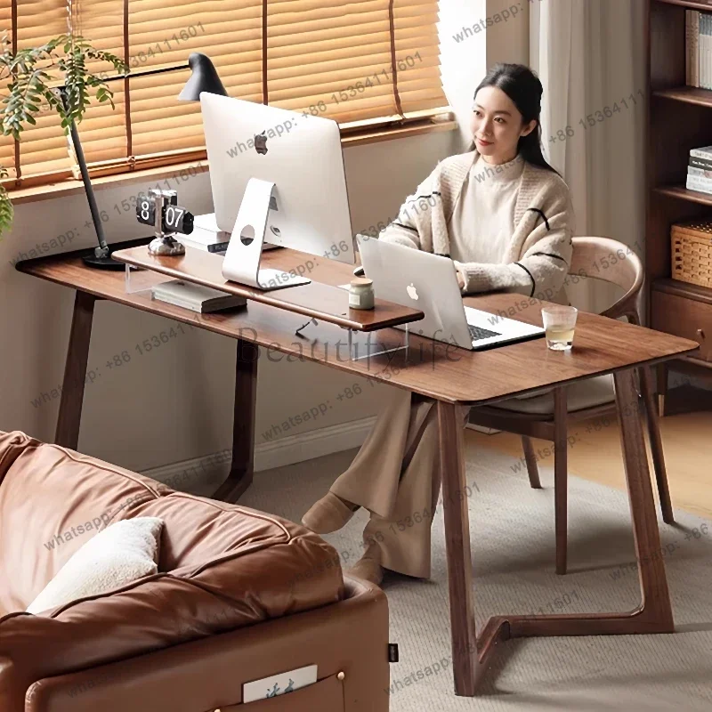 

Современные дизайнерские деревянные офисные столы X4: роскошные, эстетичные, большие письменные компьютерные столы для дома, регулируемые по высоте столы для ноутбуков, офисная мебель