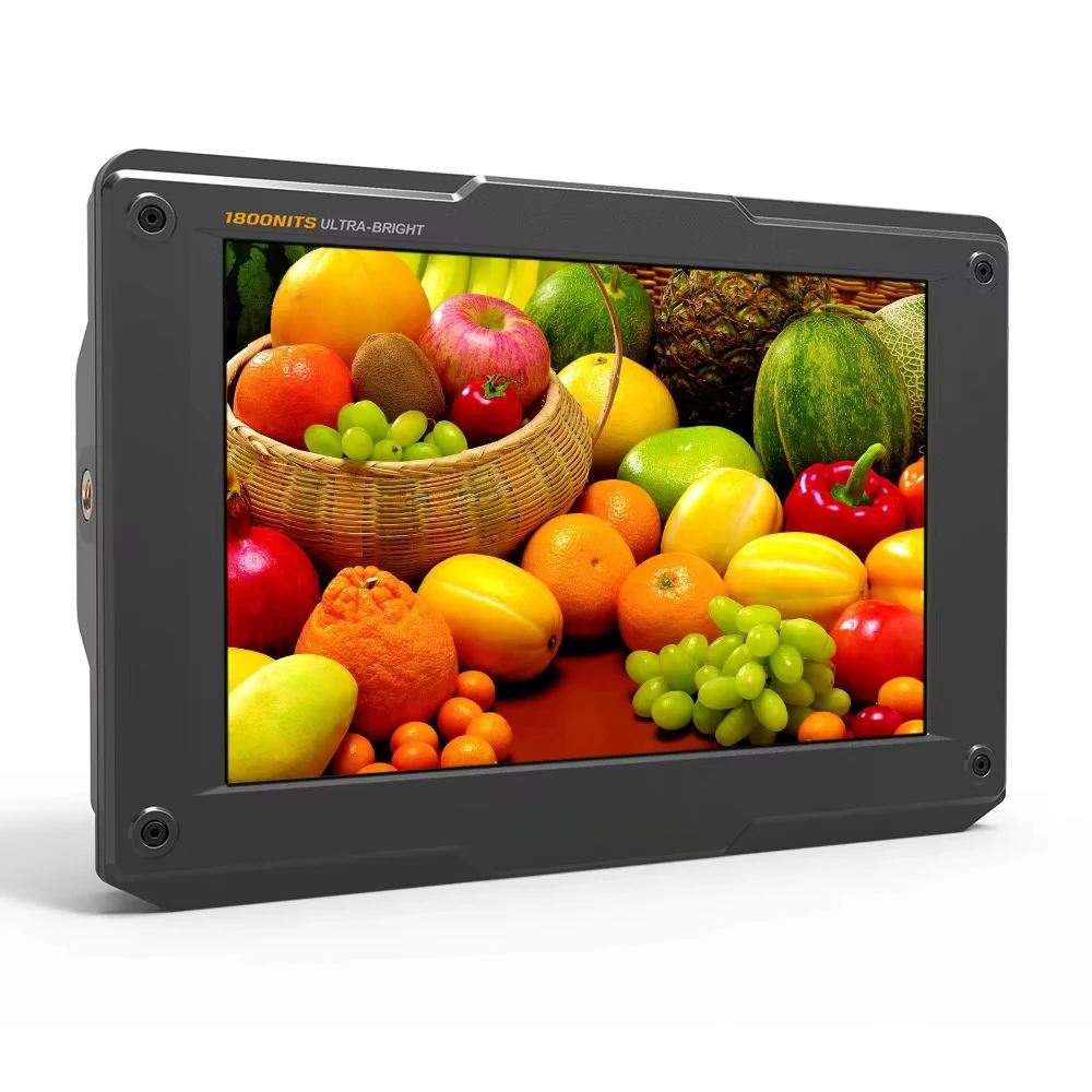 

H7 High Brightness 1800 Nits 7 Inch Widescreen 16:9 4K Talent MMonitor 4K Loop Through DSLR Ca mera Field MMonitor