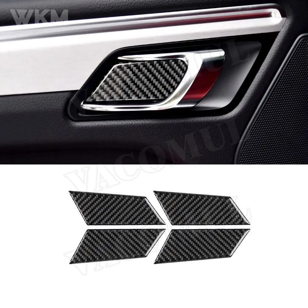 

Carbon Fiber Inner Door Handle Bowl Interior Cover Trim Decals Sticker for Porsche Macan 2015-2018 Car Accessories