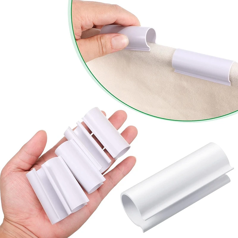 32 PCS Snap Clamp White PVC For PVC Pipe Greenhouses,Row Covers,Pool Cover Clips,Shelters,Bird Protection(For 1/2 Inch PVC Pipe)