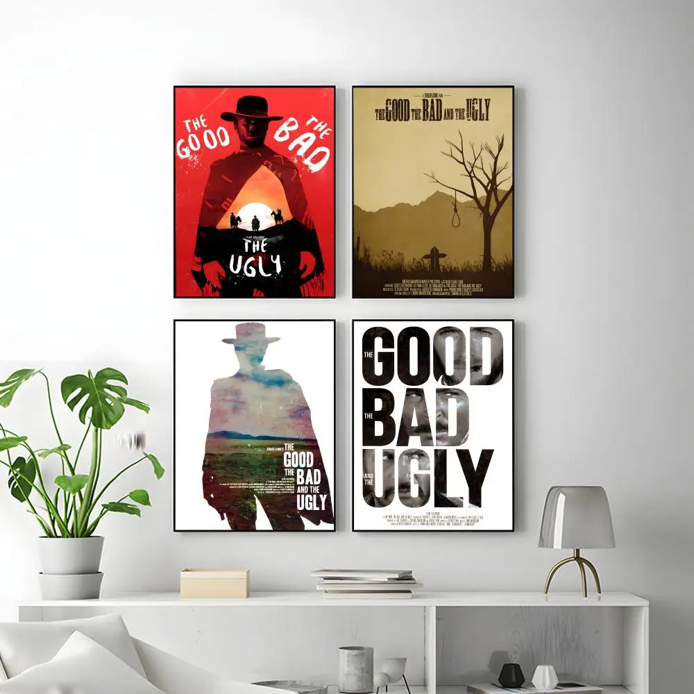 Movies T-The Good the Bad and the Ugly Poster HD Versatile Waterproof Wall Decor Self Adhesive Perfect for Any Room & Ideal Gift