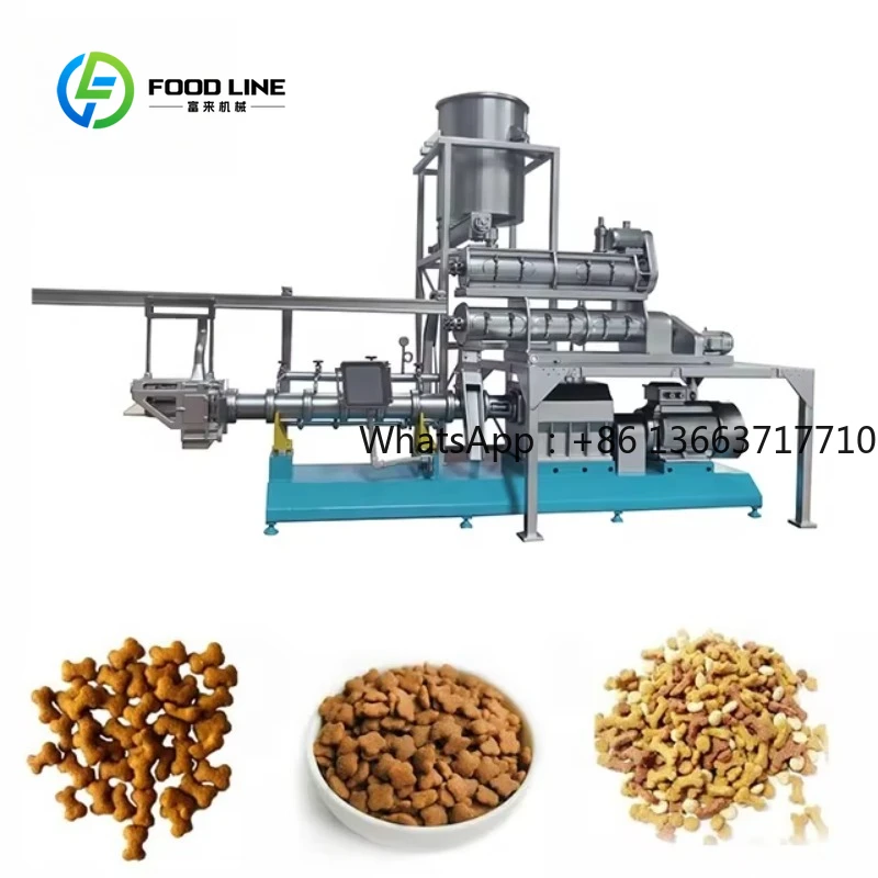 Customized Automatic Pet Feed Manufacturing Machine Dry Dog Food Processing Machinery Kibble Cat Food Production Line Bulk Sale
