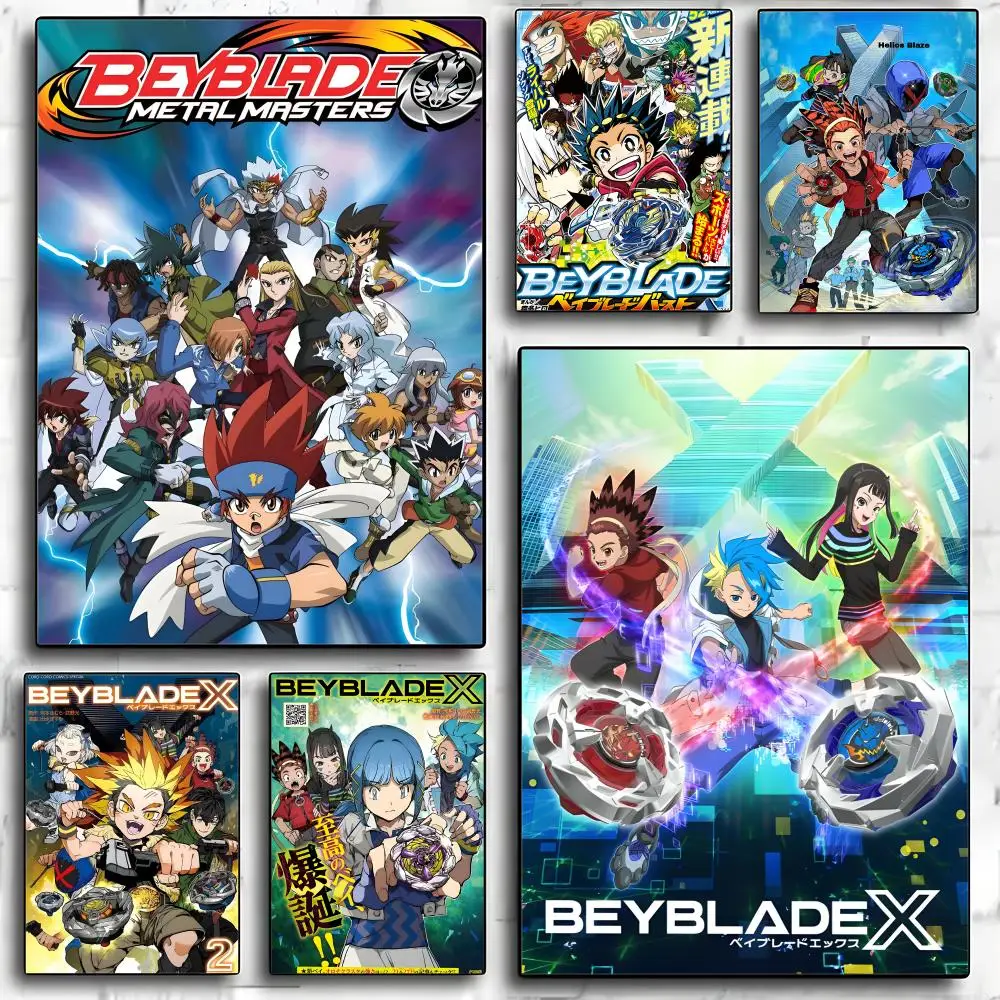 Anime B-Beyblade X Poster Decorative Wall Art Stickers Mural Photo Print for Home Living Room Hallway Decor