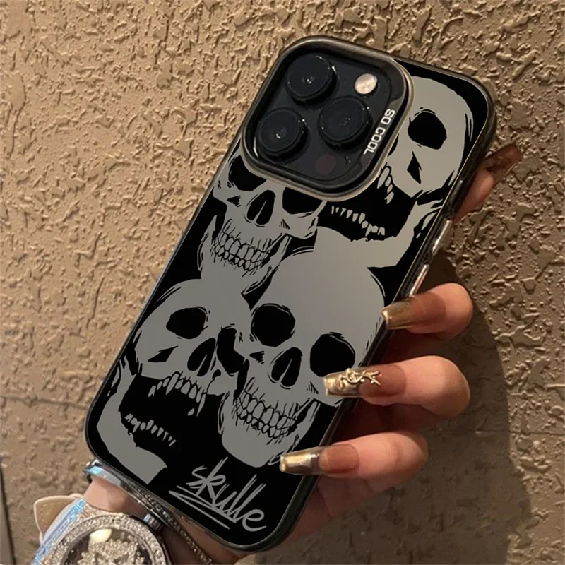 Case For Samsung Galaxy A55 Case A16 A54 A53 5G A34 A35 A33 S24 S23 S22 S21 S25 Ultra Plus FE Cover Four Skull Horror Halloween