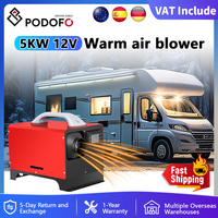 Podofo Diesel Air Heater 5KW 12V Parking Heater Mini Truck Heater Heating Air Single Outlet Hole with LCD Thermostat Car Heater