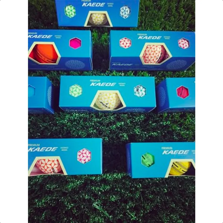 Kaede Golf Разноцветные дистанционные мячи для гольфа 12-цветные One Dozen