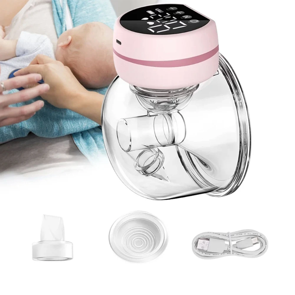 電動搾乳器キット-ポータブル搾乳機-調整可能な吸引カップ付き-授乳用