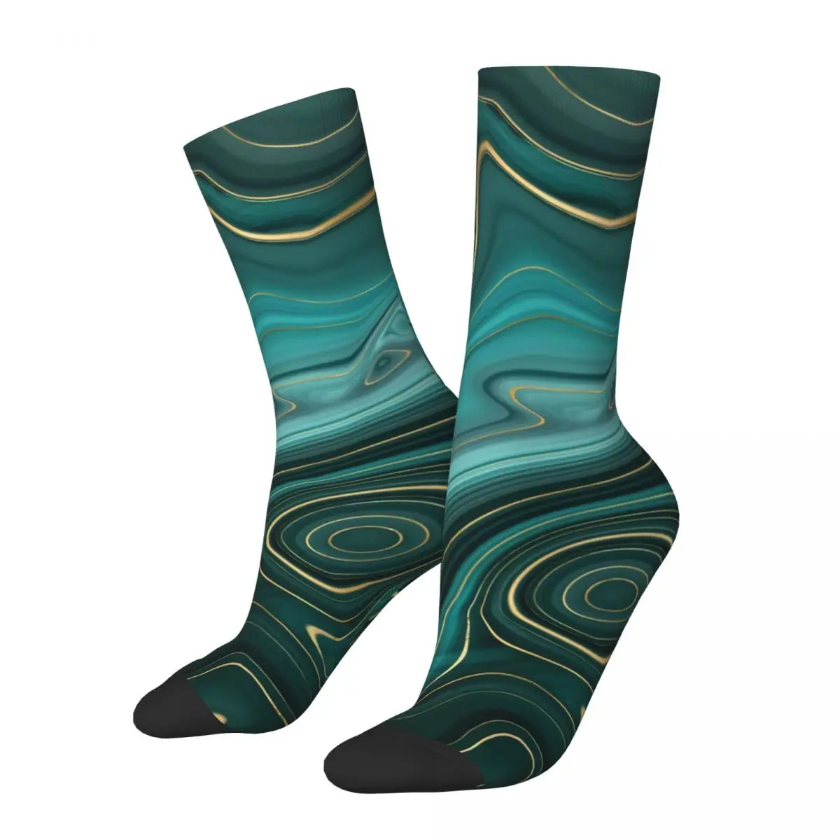 Luxury Glam Swirls Stockings Couple Abstract Print Socks Soft Kawaii Socks Spring Outdoor Non Slip Design Socks Gift