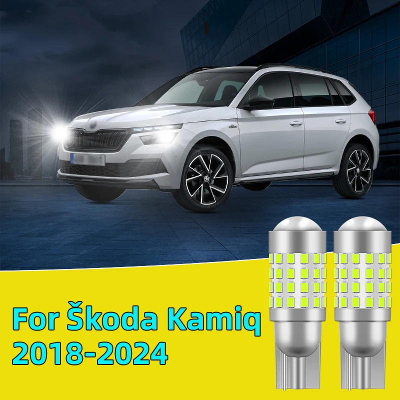 

2PCS For Škoda Kamiq 2018-2024 Car Led Bulb T10 W5W width lights side marker position Signal Lamp 12V 24V Clearance Lights