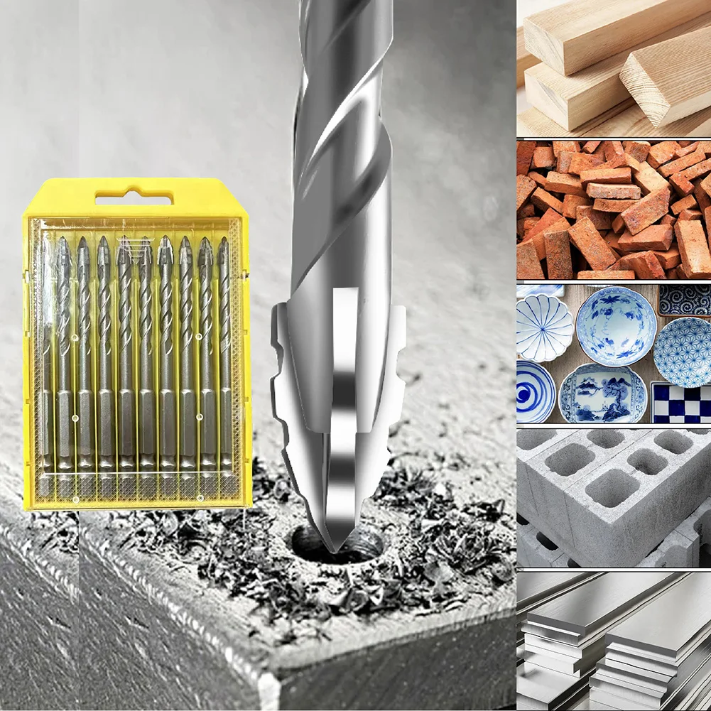 

Набор прецизионных эксцентриковых сверл, 10 предметов, инструменты для быстрого сверления по дереву, набор многофункциональных сверл ﻿ аксессуары