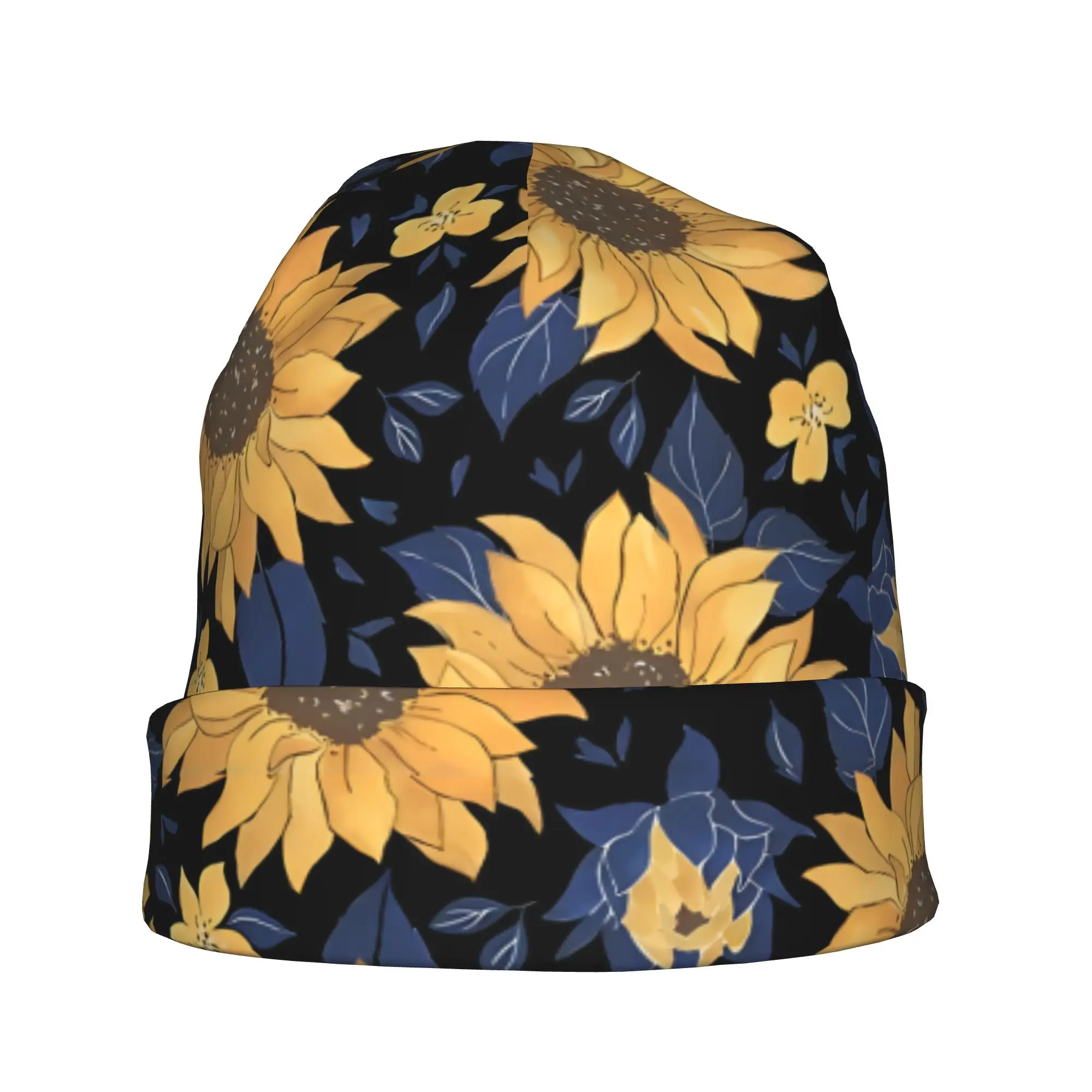 Nature, Flowers Abstract Pattern Hat Thin Caps Men Women Skullies Beanies Ski Caps Soft Bonnet Hats 4