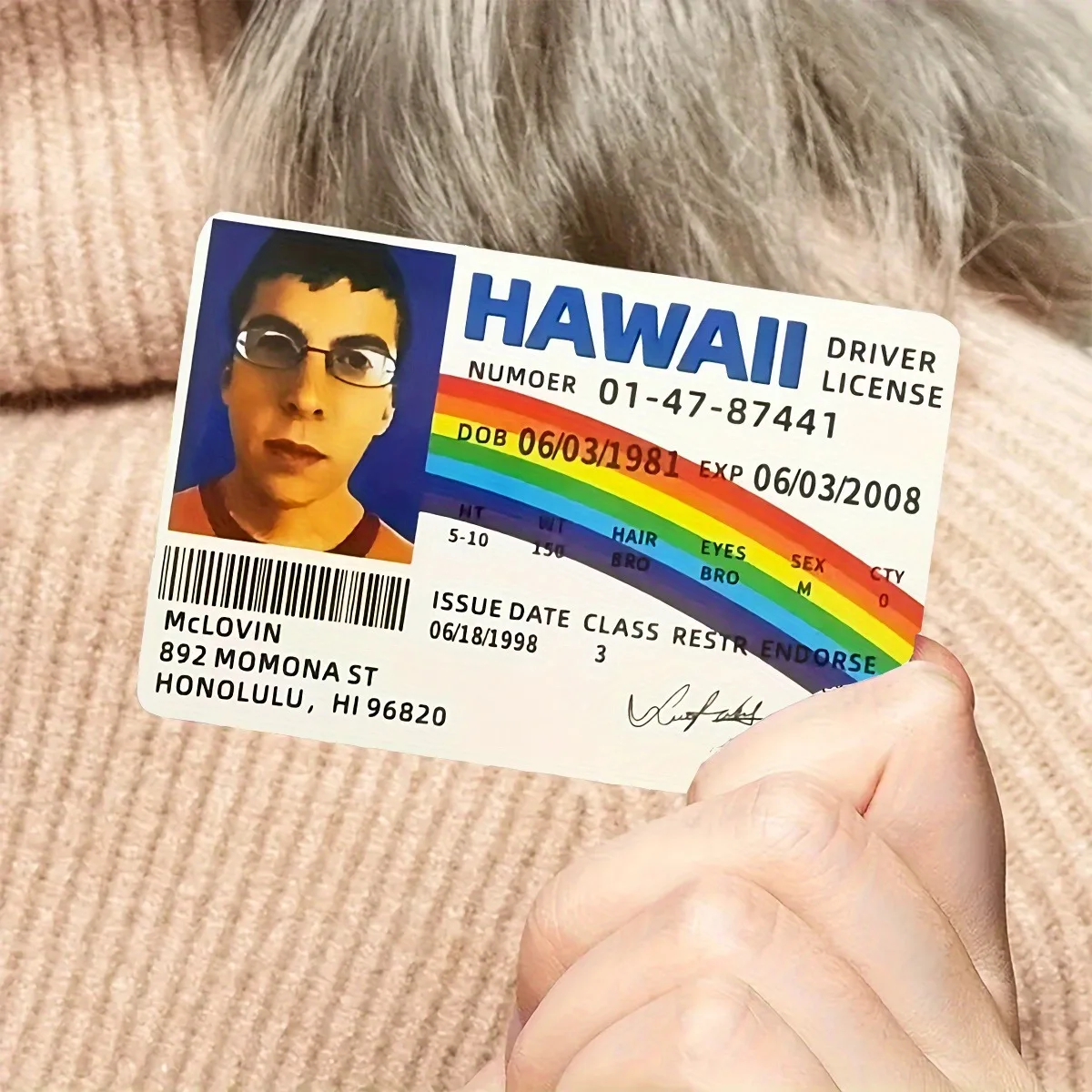 Neuartige PVC-Party-Requisiten für hawaiianische Führerscheine – Regenbogen- und Aloha-Designs, perfekte Kostüme für Partys und Festivals, Bases – Detail 4