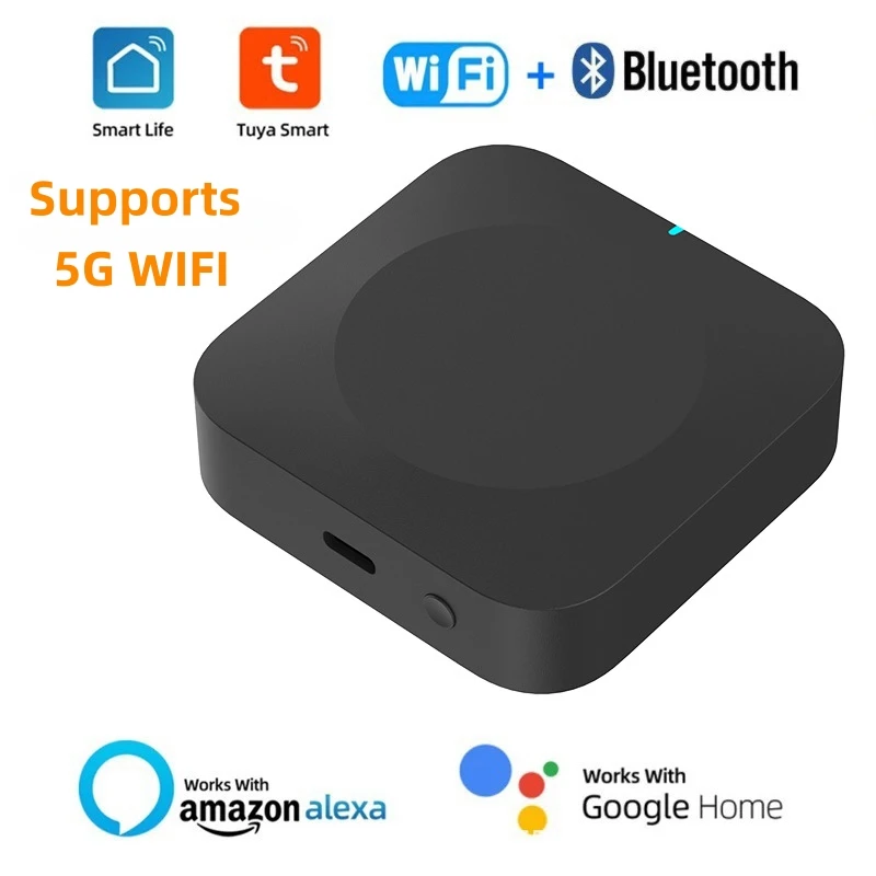 Tuya Gateway multimodale Dual-Band 2.4G 5G WiFi Zigbee BLE Sigmesh Telecomando wireless Ripetitore automatico Tuya Smart Home