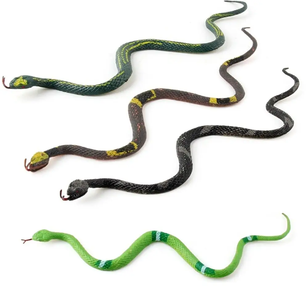Modelo de serpiente cascabel de pitón de animales salvajes, figuras artificiales de Material de PVC, modelo de serpiente de simulación, gateo realista