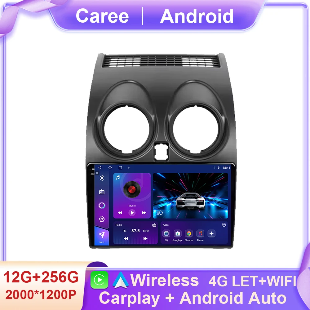 

Автомобильный Android для Nissan Qashqai 1 J10 2006-2013, авторадио, мультимедийный плеер, GPS-навигация, 4G, высокопроизводительный процессор, стерео QLED