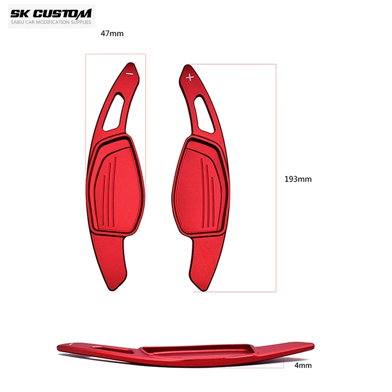 SK CUSTOM For Audi RS3 RS4 RS5 R8 TT RS 2016 2017 2018 Aluminum Steering Wheel Paddle Extension Shifter Extended Paddle Shifters