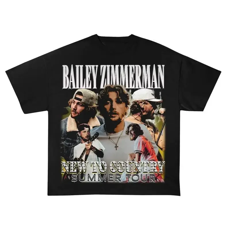 Bailey Zimmerman 2025 New To Country Tour Concert 3D T Shirt