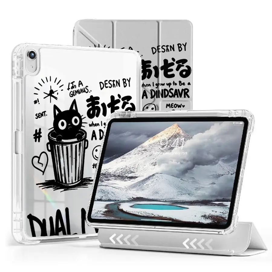 

Чехол для планшета iPad Air 4 5 M3 M2 M4 11 дюймов (11-го, 10-го, 9-го, 8-го, 7-го поколений), 12.9 дюймов, Mini 6 7 Pro 2025, с подставкой, Y-образный, Kawaii