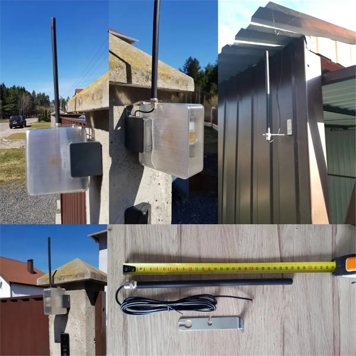 a20z-antena-externa-433mhz-a-prova-d'Agua-amplificador-de-sinal-com-alcance-de-150m-para-controle-remoto-de-portao-de-garagem