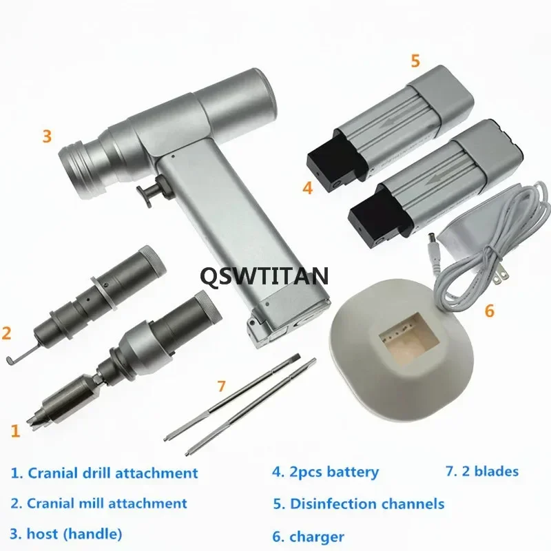 Orthopedic Craniotomy Drill Mill System for Cranial Neurosurgery Electric Bone Drill Surgical Instrument