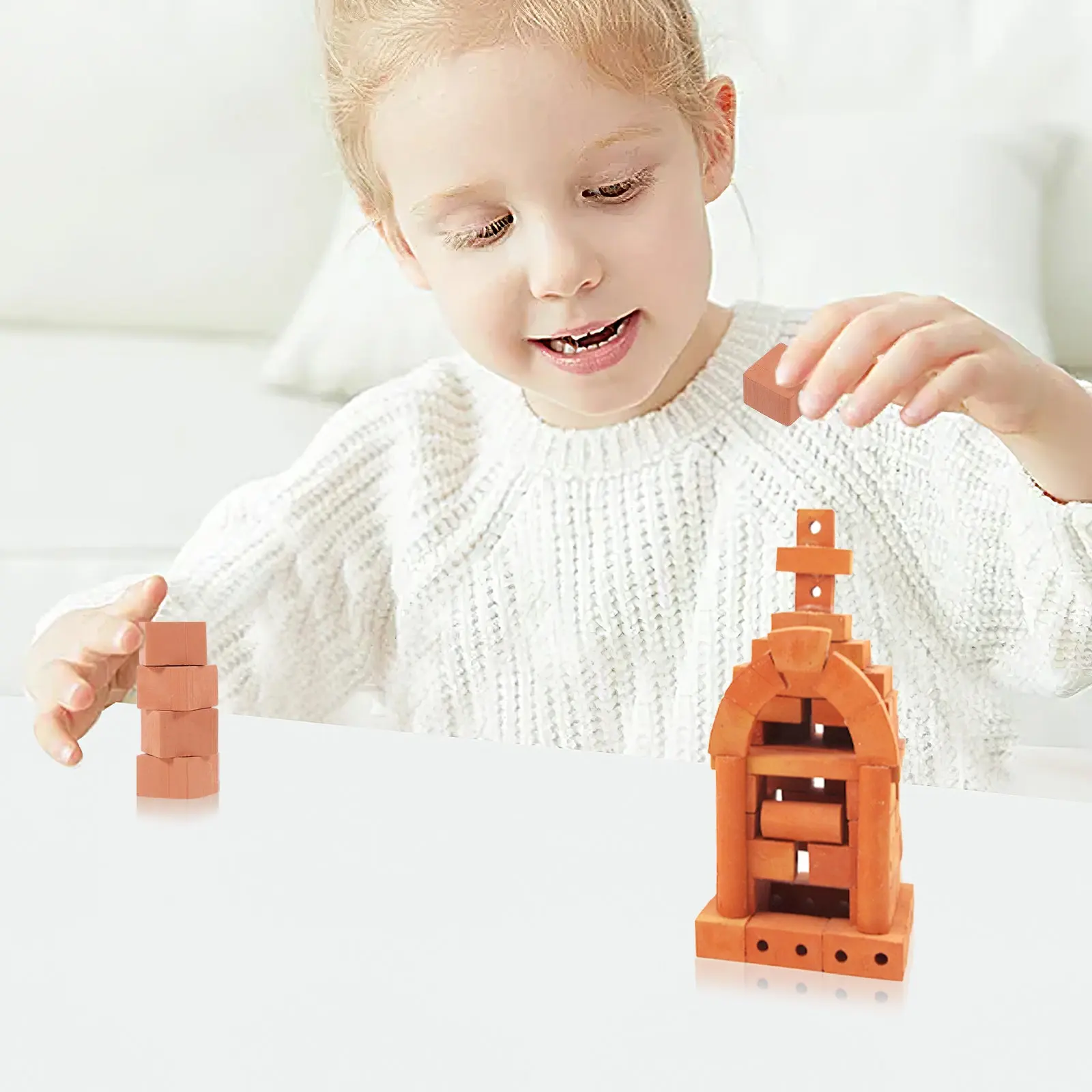 

20 шт. миниатюрных строительных блоков для самостоятельной сборки, имитация кирпича для песочницы, микроландшафта, сказочного сада, декоративных украшений для стен, для детей