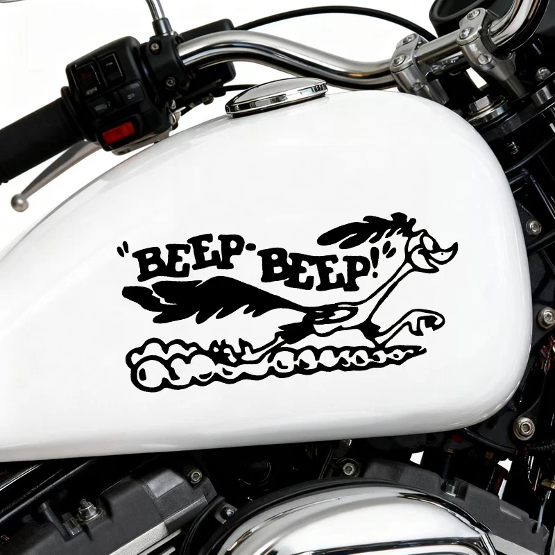 Beep Beep Road Runner Car Sticker Classic Cartoon Vinyl Decal for Truck SUV Window Bumper Waterproof Auto Exterior Accessory