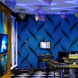 Suede Velvet Wallpaper Nordic Geometric Pattern Lines Modern Ktv Living Room Tv Background Wall Home Decoration 3D Wall Stickers