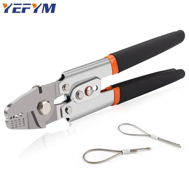 Wire Rope Crimping Tool - Swager and Crimper for Fishing Lines and Aluminum Crimping Loop Sleeves up to 2.2mm Pliers