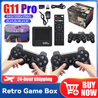 G11 Pro Video Game Box Ultra Low Latency HD Video Game Console 4K HDMI-Compatible Output with 2.4G Wireless Dual Controllers